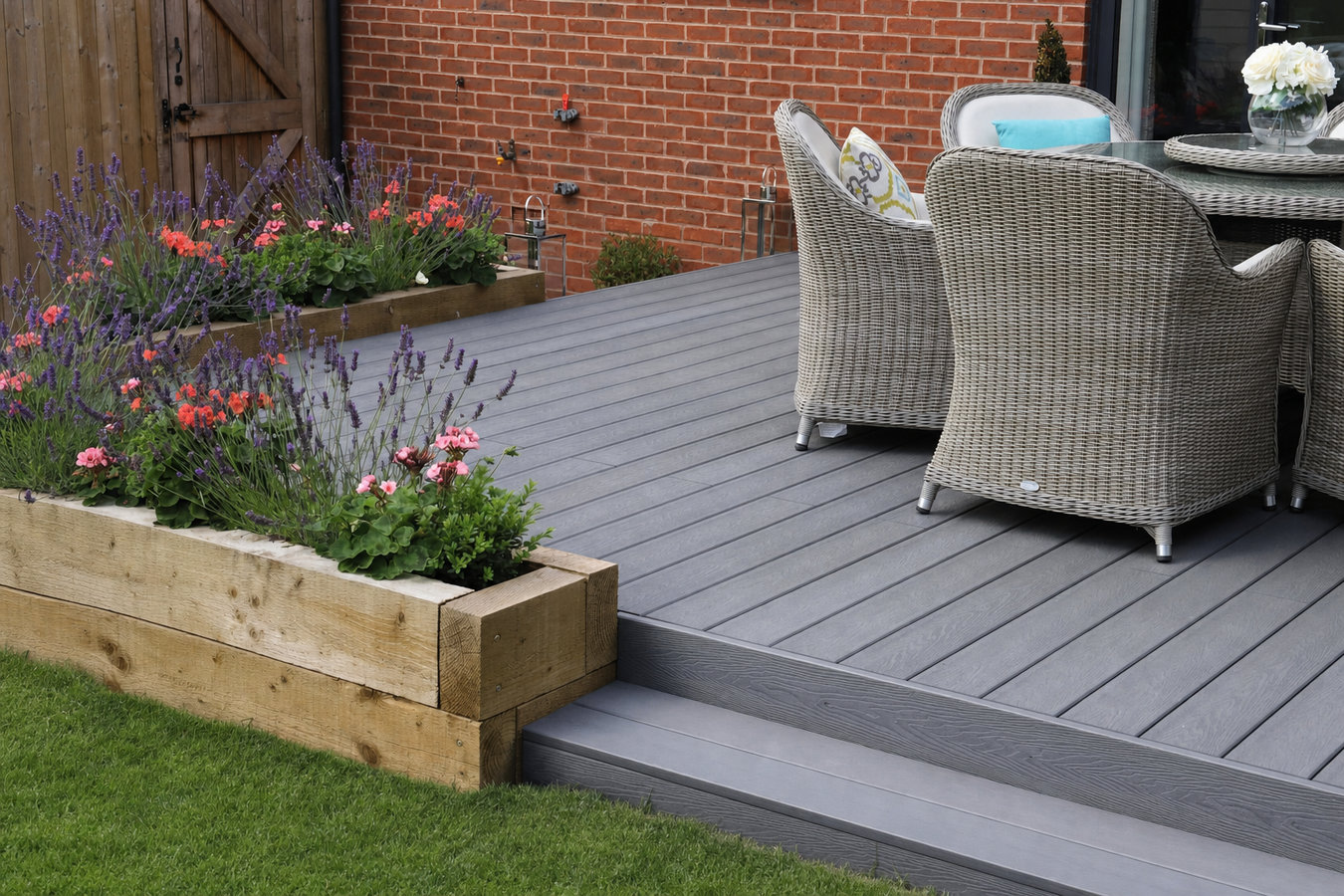 Trex deck installation